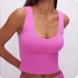 NWT Good American Malibu Scoop Neck Tank